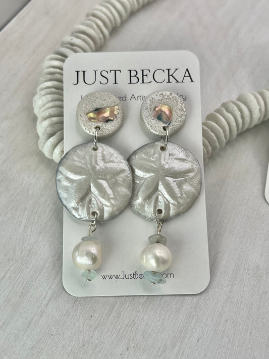 Pearl Beach Dangle Earrings