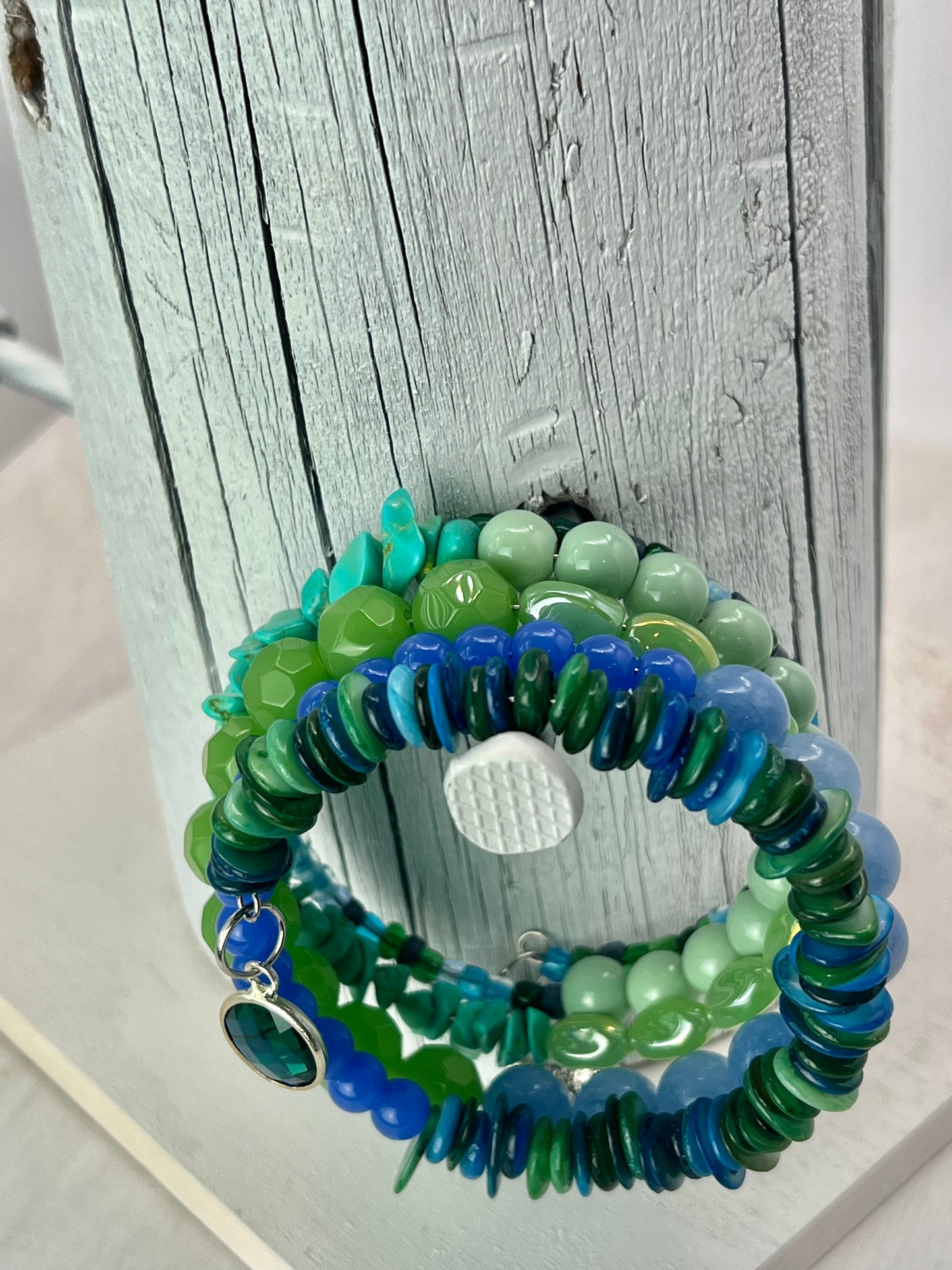 Green and Bracelet Stack