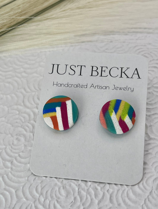 Rainbow Stud Earrings