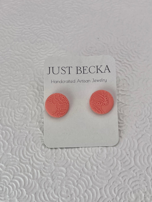 Coral Stud Earrings